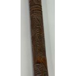 A Maori wooden stick, probably 20th century, shape