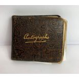 An interesting early 20th century embossed leather