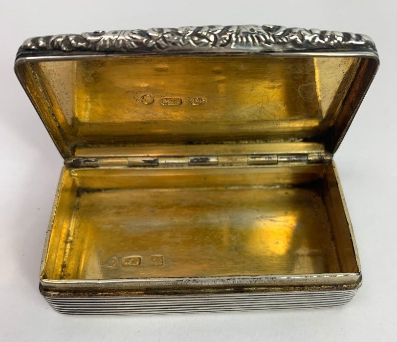 A William IV silver snuff box, by William Pugh, Bi - Image 2 of 3