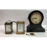 Collection of 3 mantle clocks, to include French b