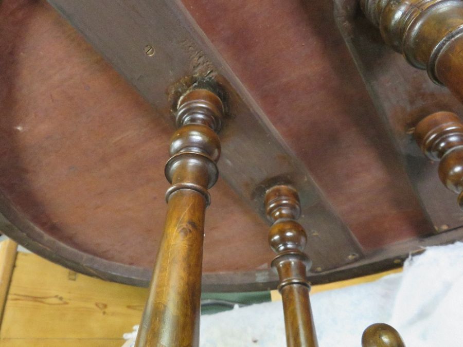 A Victorian walnut loo table, 69cm high, 104cm lon - Image 9 of 10