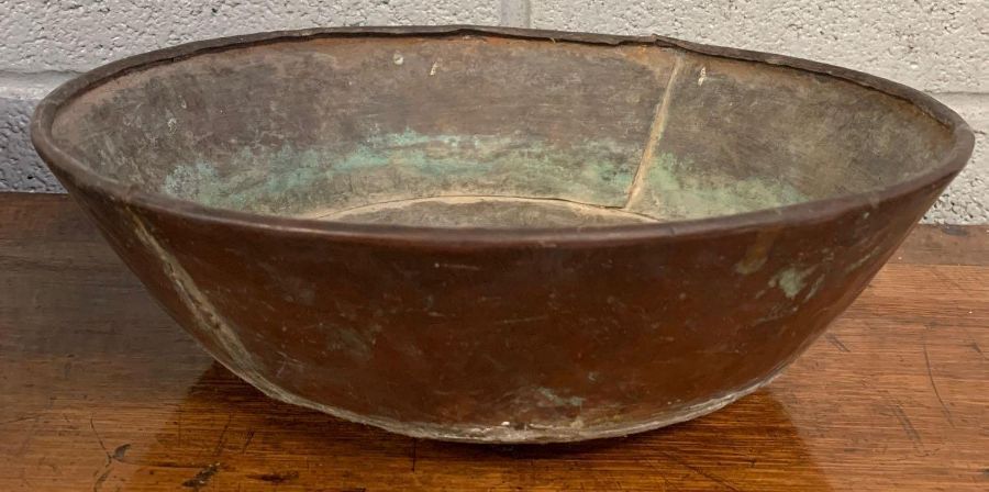 A 19th century turned sycamore dairy bowl, 43cm di - Image 5 of 5