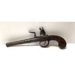 An early 19th century flintlock pistol stamped Lon