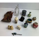 A small collection of modern cloisonne miniature v