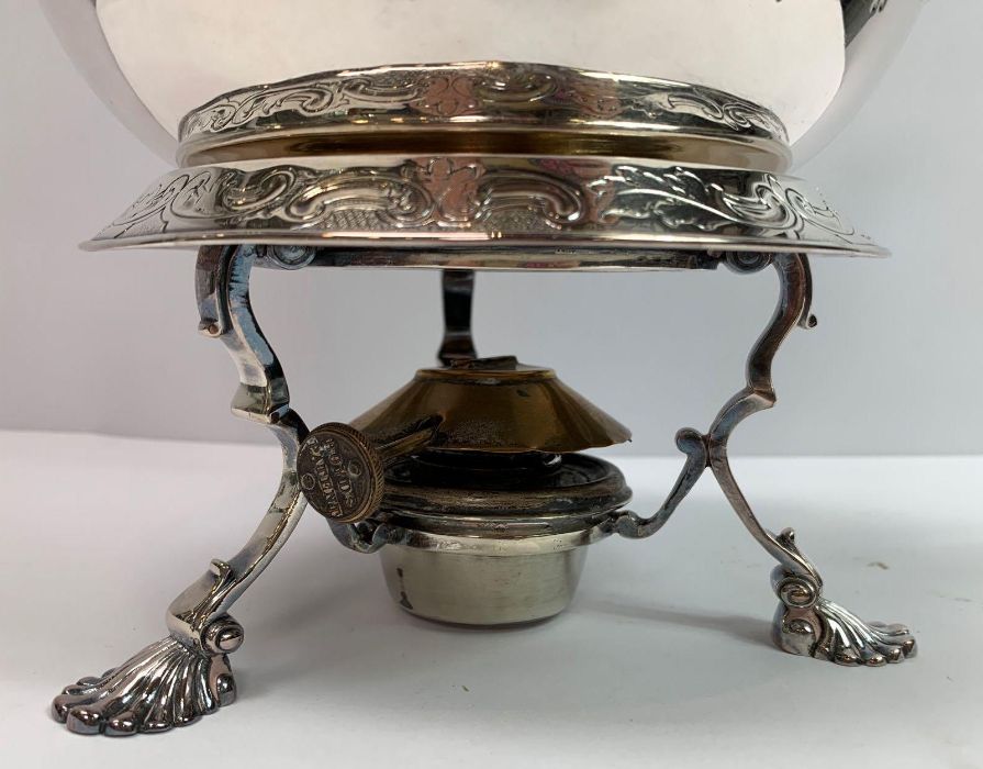 A silver plated Elkington & Co spirit kettle on st - Image 2 of 5
