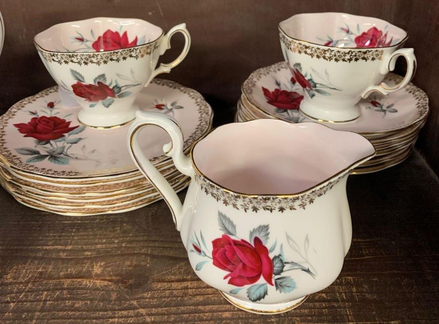 A collection of Royal Albert "Sweet Romance " tea - Image 7 of 7