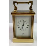 A 20th century English timepiece carriage clock, pla