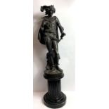 A 20th century spelter figure of a French gentlem