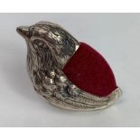 A silver chick pin cushion, stamped ‘925’, 4.8 cm