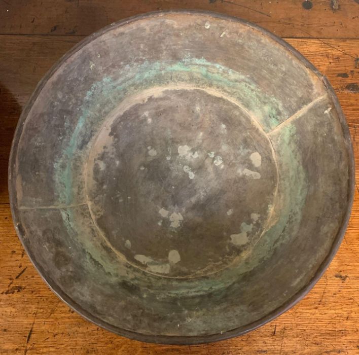 A 19th century turned sycamore dairy bowl, 43cm di - Image 3 of 5