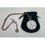 Victorian silver pocket watch, sweep seconds hand,