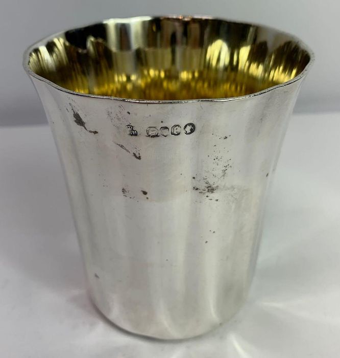 A Victorian silver beaker, John Samuel Hunt, of fl - Image 2 of 4