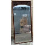A 20th century mirror, with a mahogany surround an