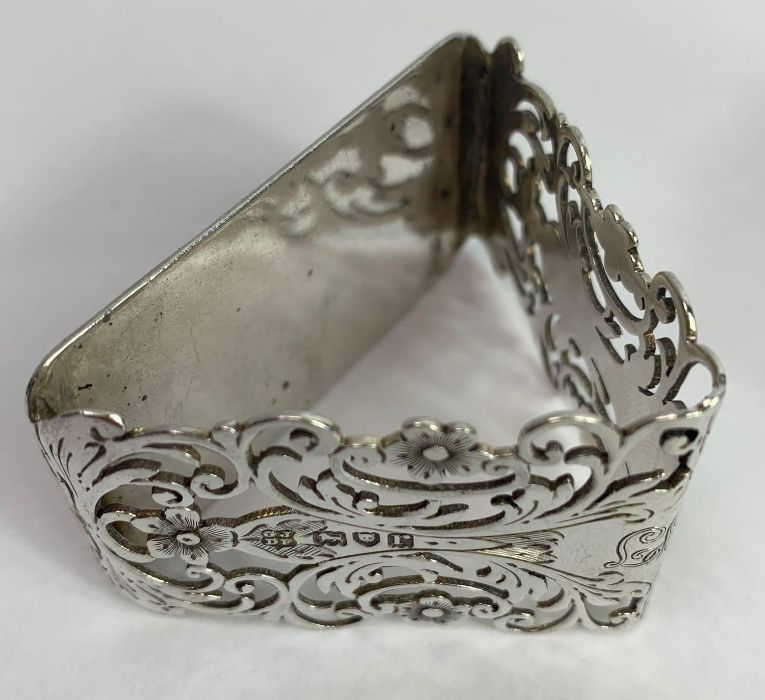 A trio of pierced silver napkin rings, by Jackson - Image 2 of 3
