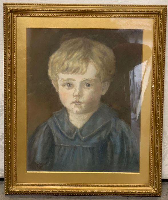 Late 19th century English school, portrait of a bo