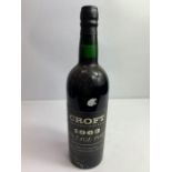 12 bottles of Croft 1963 vintage port, all with ap