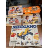 A collection of boxed Meccano items