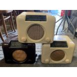 Three vintage bakelite radios