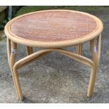 Bamboo and wicker coffee table