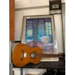 Spanish acoustic guitar, framed prints & pictures