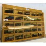 Matchbox models of Yesteryear display case includi