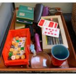 Collectables to include playing cards, a Poole Po