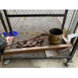 Copper coal bucket & other