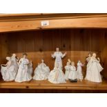 Collection of 15 Royal Doulton figures to include