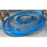 Large quantity of blue water pipe roll