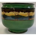 Large Royal Doulton bowl with trees & mountain des