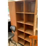 2 wooden pigeon hole shop display units