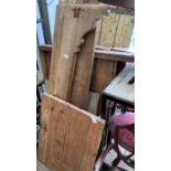 Various timber to include parts of a sleigh bed