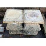 Pair of reconstituted stone bases