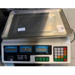 Shop counter weighing scales