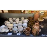 Ceramics to include part service, terracotta jug,