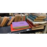 Collection of vintage books including beautiful fl