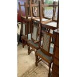 Set of 6 oak framed dining chairs