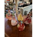 Collection of 5 Royal Doulton figures to include M