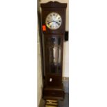 Oak long case clock