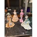 Collection of 4 Coalport figures