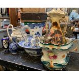 Quantity of ceramics to include wash jug & bowl an