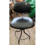 Industrial machinist chair on swivel base