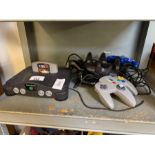 Nintendo 64 controllers & a game