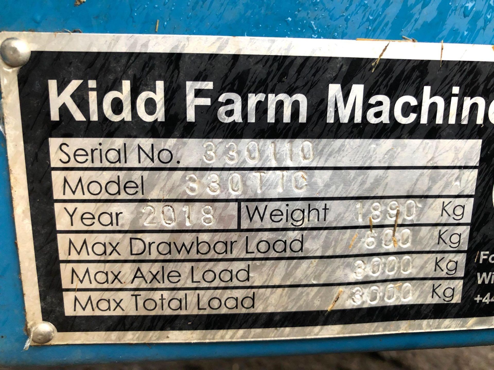 Kidd 330TC Trailed Straw Chopper (2018)(vgc) - Image 4 of 4