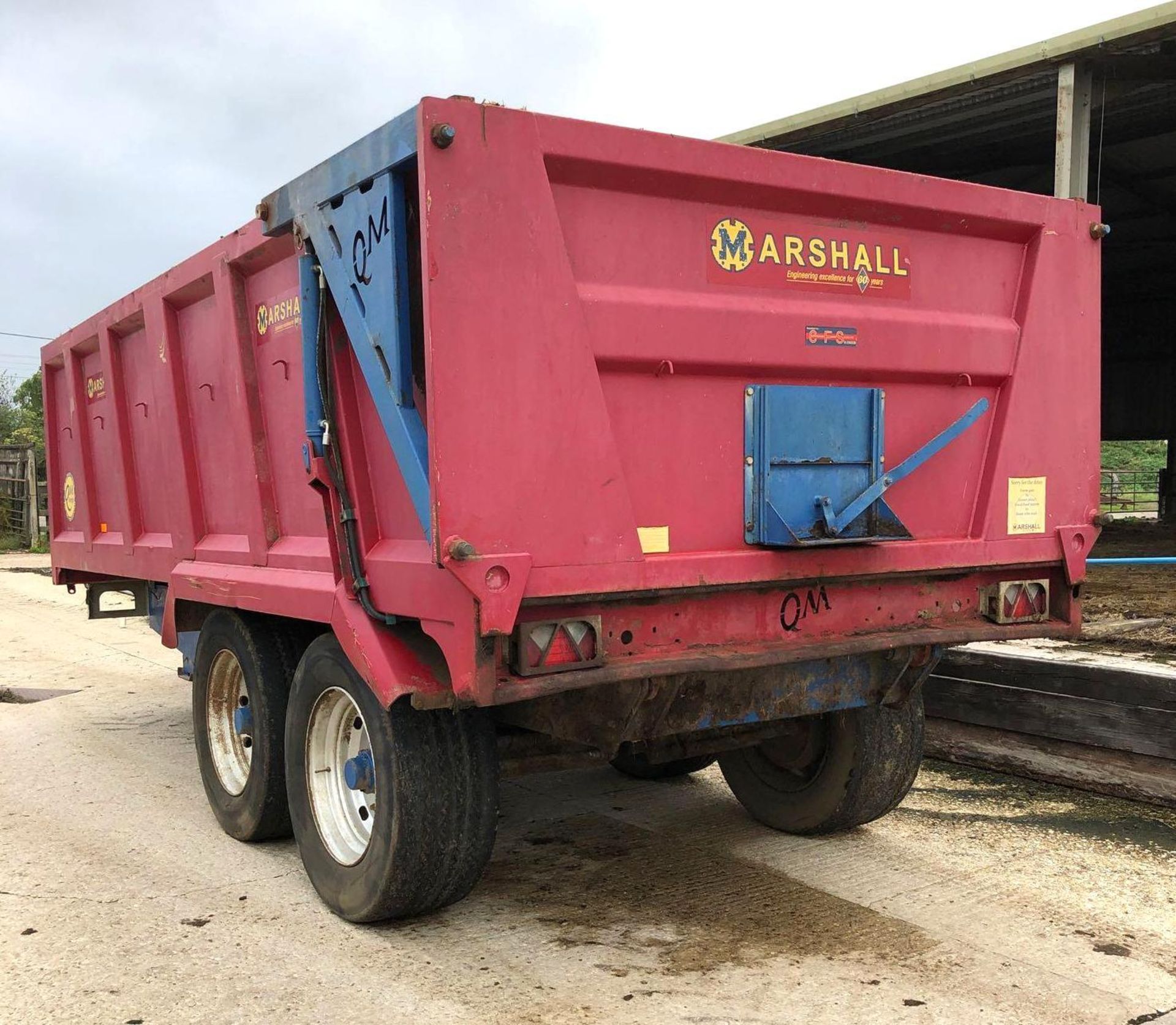 Marshall QM12 12T Twin Axle Grain Trailer c/w Hydraulic Tail Gate (2013)(SN: 77727HC) - Image 2 of 3