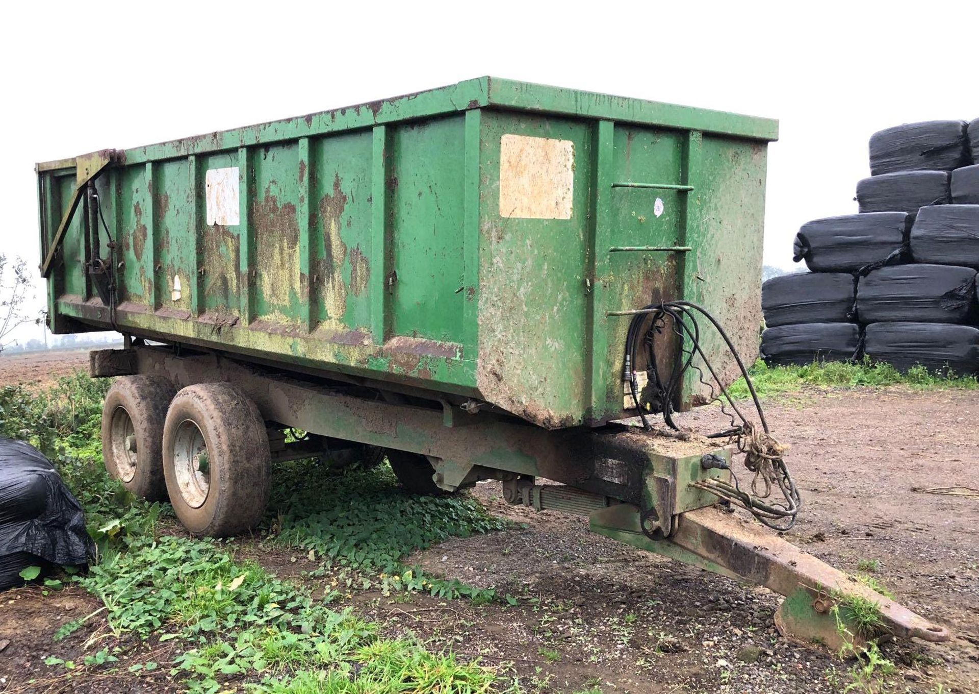 Butler Twin Axle 12T Tipping Grain Trailer c/w Hydraulic Tailgate & Super Singles