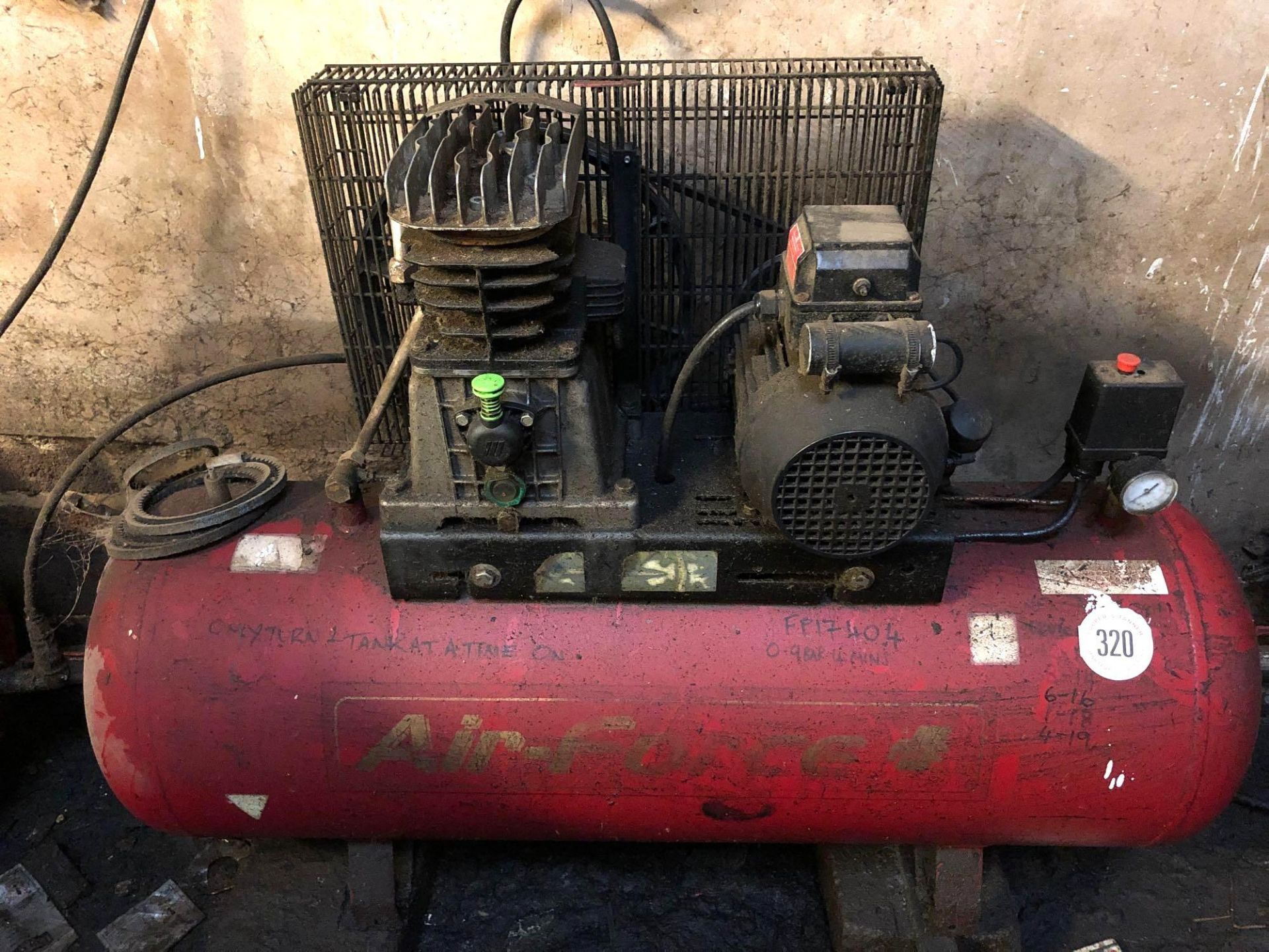 Air Force Tank Compressor (serviced April 2019). Any electrics will be disconnected by the vendor