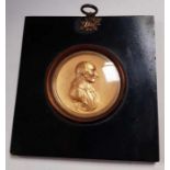 A gilt metal portrait miniature of the Duke of Wel
