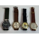 Four collectable wristwatches to include 1970's ca