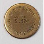 A Royal Mint 1843 half sovereign weight